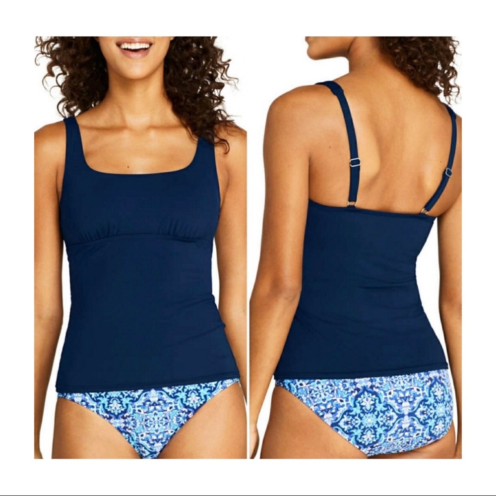 Land’s End Women's DD Square Neck Tankini Top